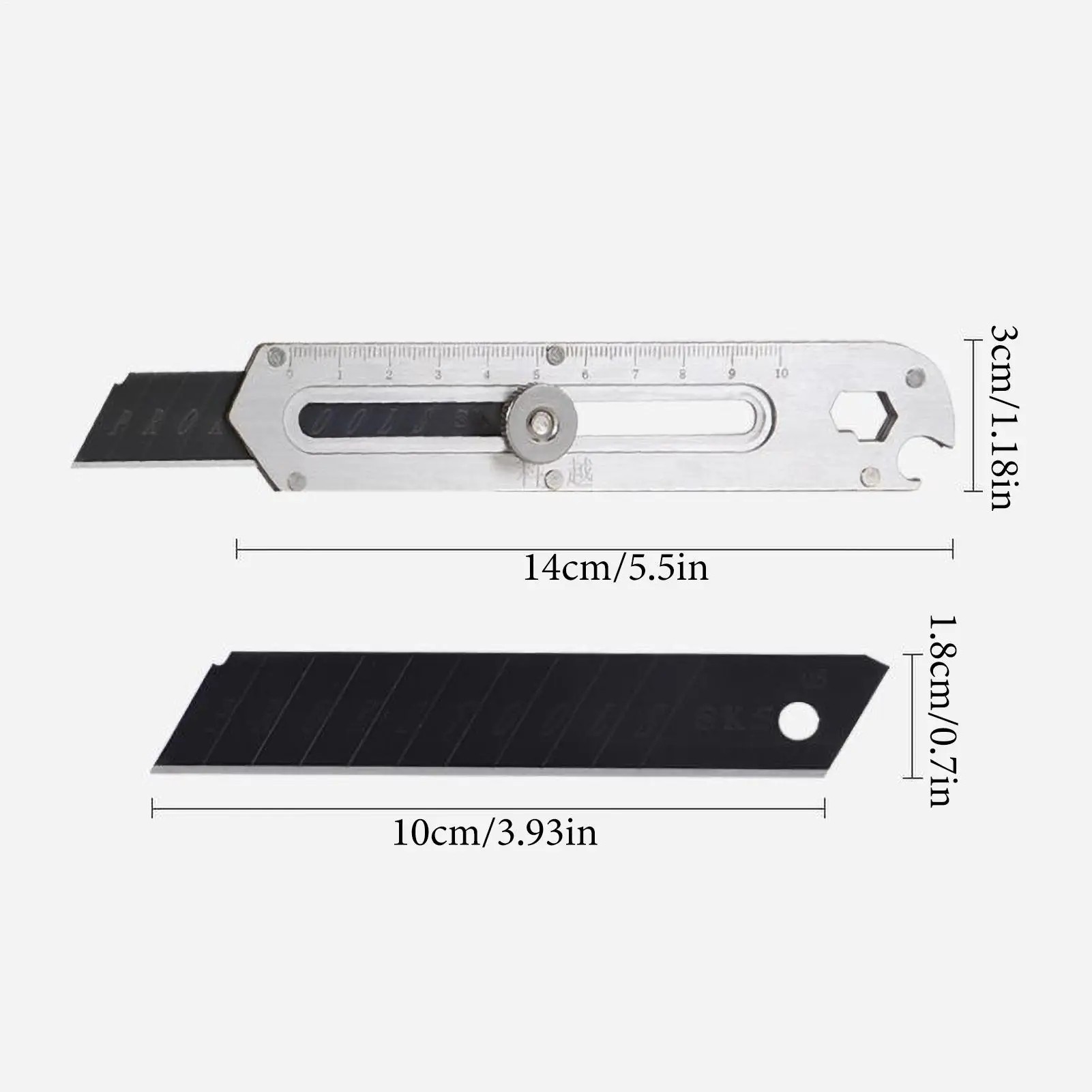 Utility Box Cutter Ergonomic Non-Slip Grip Tool Utility Cutter Stainless Steel Edge For Paper Leather Rope Cardboard Students