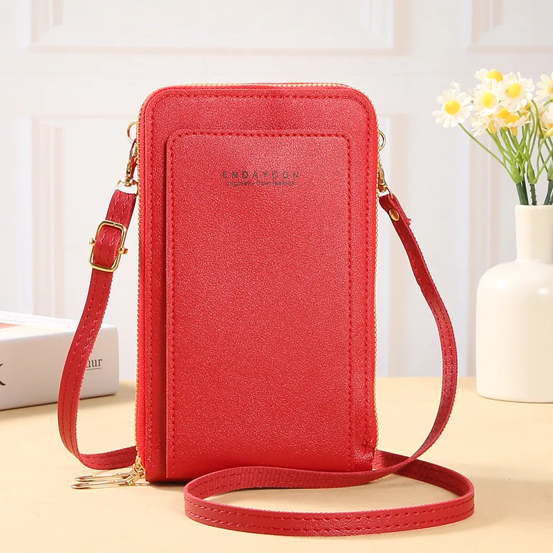 Three In One Women Shoulder Bag Hight Quality Multifunctional Female Card Wallet And Money Bag And Touch Screen Phone Bag