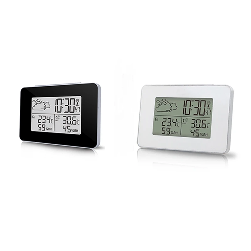 LICG Wireless Weather Forecast Alarm Clock LCD Digital Screen Outdoor Home Weather Forecast Sensor Clock With Barometer