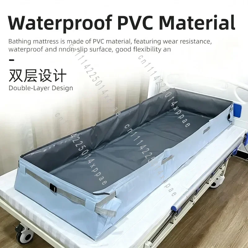 Inflatable Shower Pad Nursing Household Mobile Assist Bath Water Portable Bathing Mat For Bedridden Elderly Patient Home Care