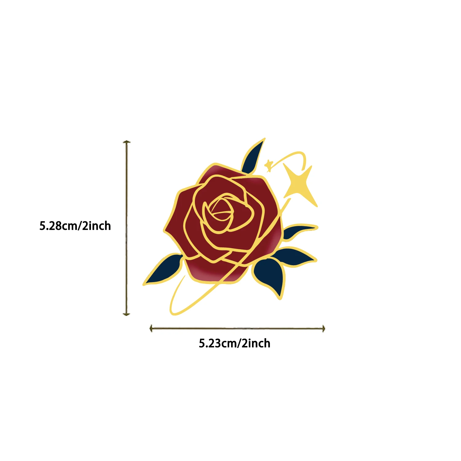 สติกเกอร์ตกแต่งโน้ตบุ๊กลายดอกกุหลาบวินเทจ 50 ชิ้น ปั๊มฟอยล์ร้อน ใส กันน้ำ สำหรับตกแต่งแล็ปท็อป โทรศัพท์มือถือ และกระเป๋าเดินทาง