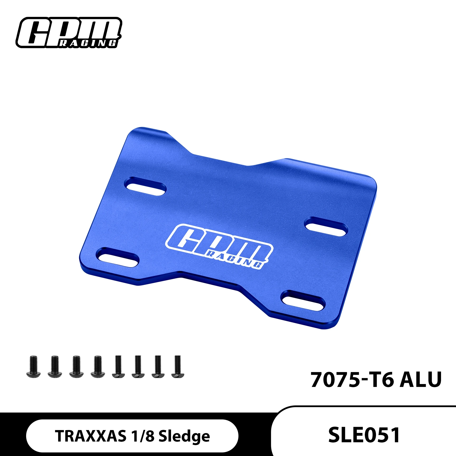 GPM 7075 Alloy Front-Mounted ESC Mount Plate For TRAXXAS 1/8 Sledge 95076-4