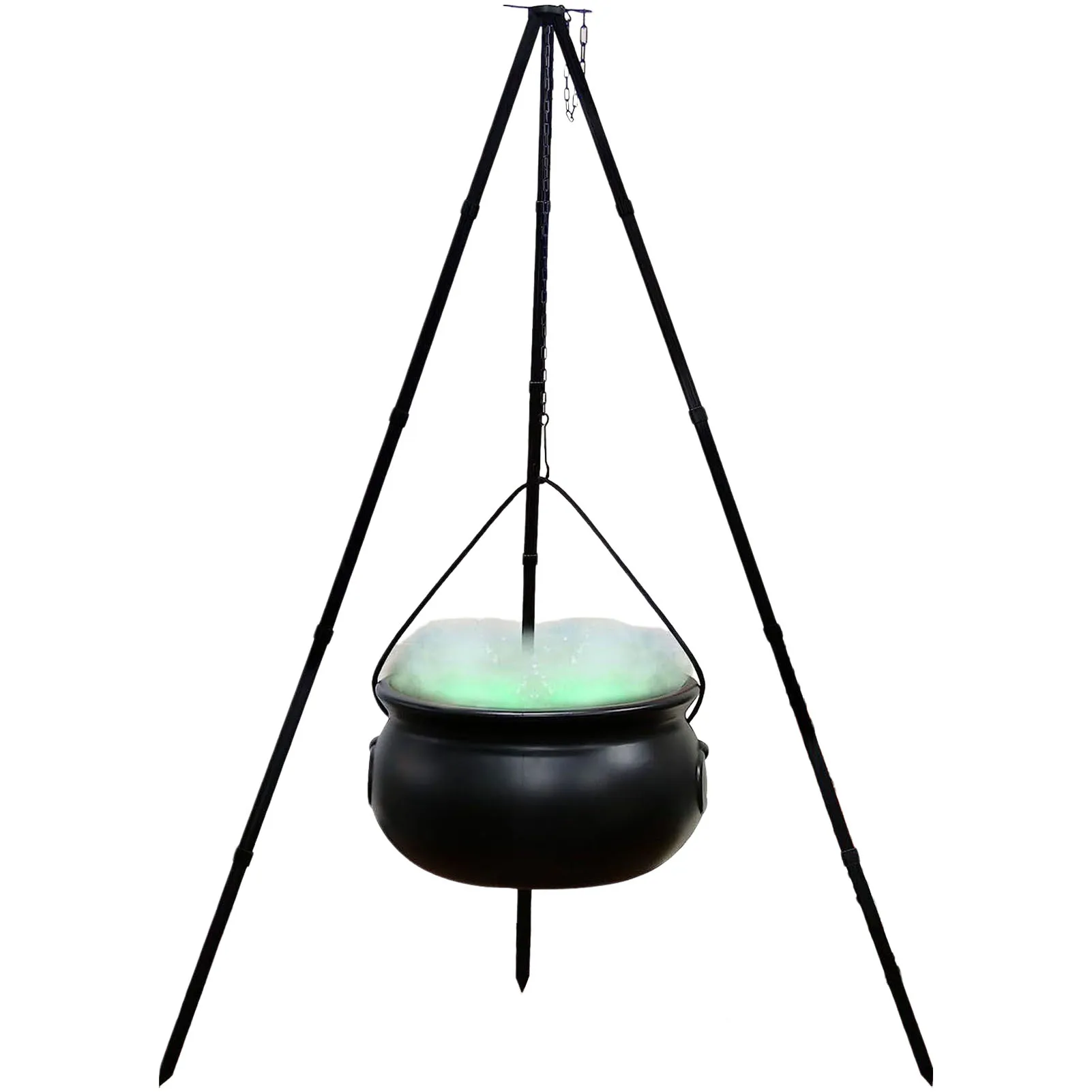 

Halloween Witch Cauldron with Stand Large Witches Cauldron with Tripod and Light for Family Friend Neighbor Gift