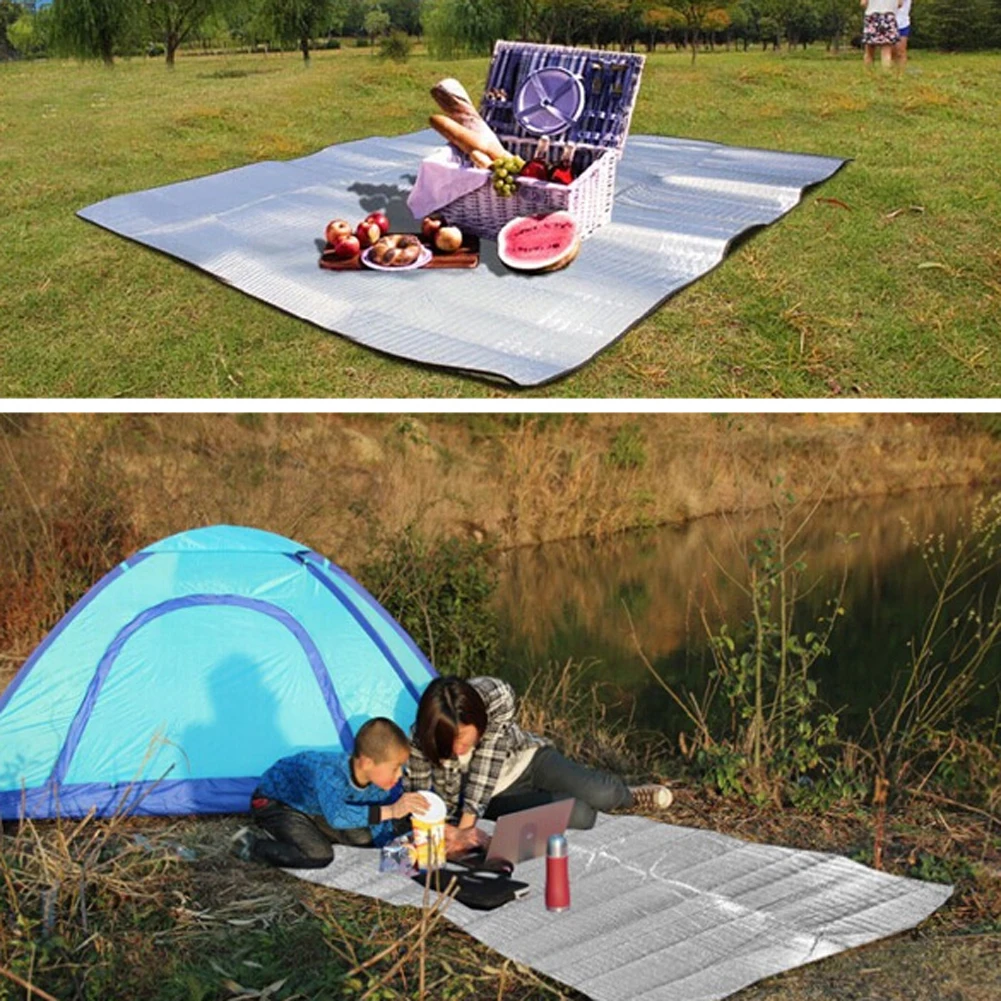 

Ultralight Outdoor Travel Sleeping Pad Waterproof Camping Mat Picnic Blanket Beach Mattress Aluminum Foil EVA Foam Mat