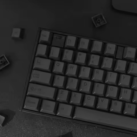 Retro Black Theme Keycap Set 144keyPBT Custom Black Minimalist Keyboard Cap Cherry Profile Gaming KeyCap for Mechanical Keyboard