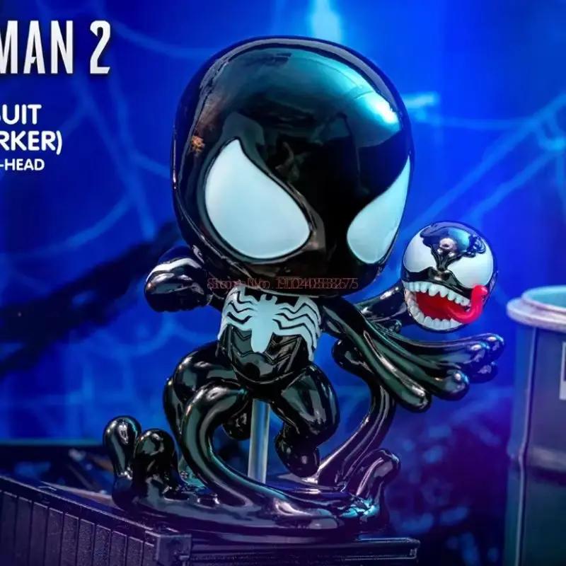 In Stock Marvel Action Figures Spider Man 2 Venom Cosbi Mini Dollcollectible Model Gk Anime Peripheral Decoration Toy