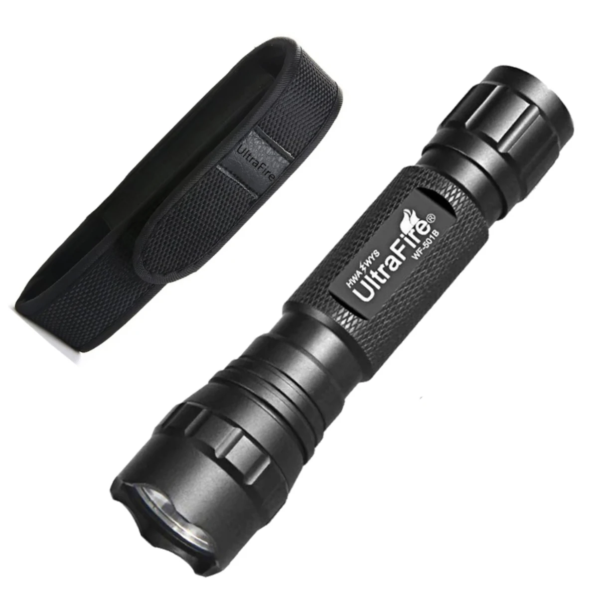 

UltraFire WF-501B LED Tactical Flashlight Powerful Waterproof Lantern Outdoor Camping Torch Light with 18650 Battery 119 Holster