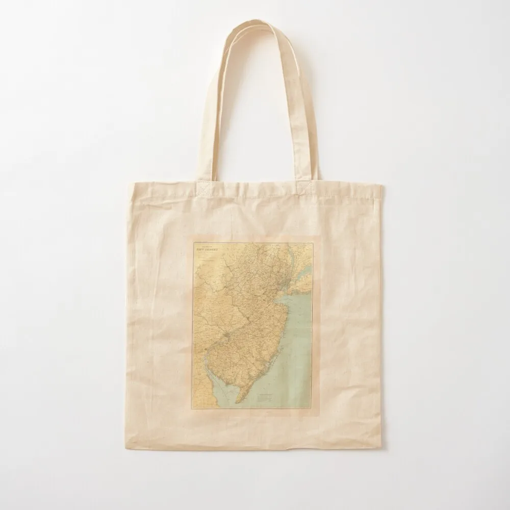 

Old New Jersey Map (1888) Vintage Garden State Atlas Tote Bag tote canvas men's woman