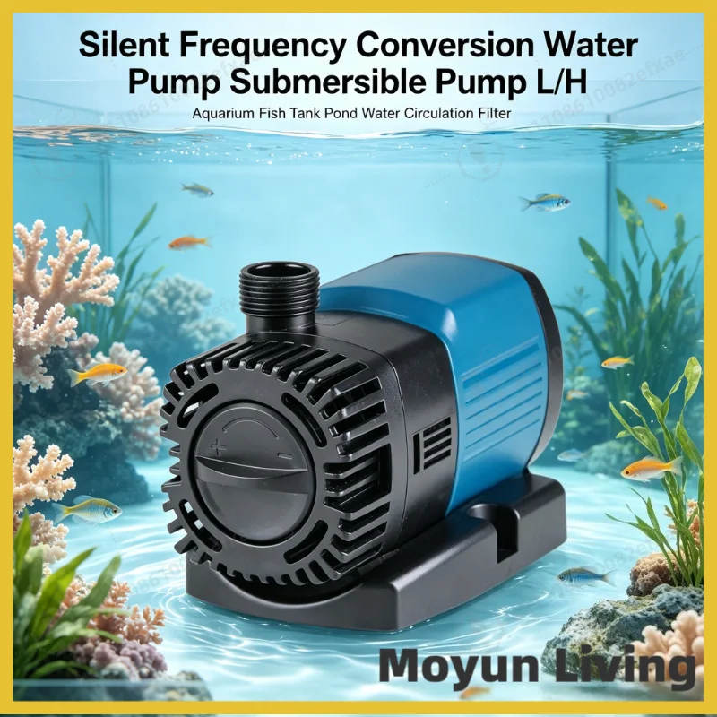 Silent Frequency Conversion Water Pump Submersible Pump  L/H for Aquarium Fish Tank Pond Water Circulation Filter