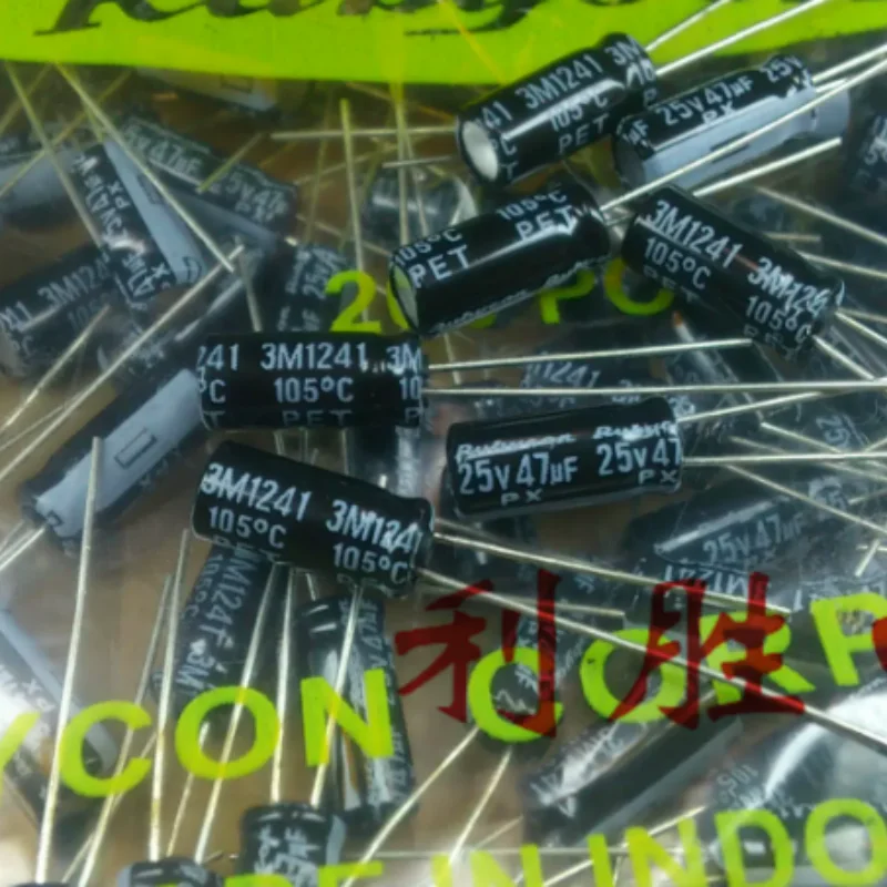 10PCS-100PCS Brand new genuine Japanese Ruby RUBYCON aluminum electrolytic capacitor 25V47UF 5X11 PX 12 years
