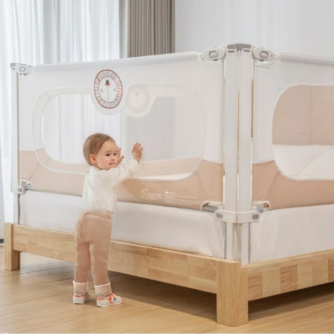 Adjustable Bed Rail Guard Bed Guardrail Anti Fall Baby Safety Bed Barrier Portable Crib Cover for Twin Queen King Full Size Beds