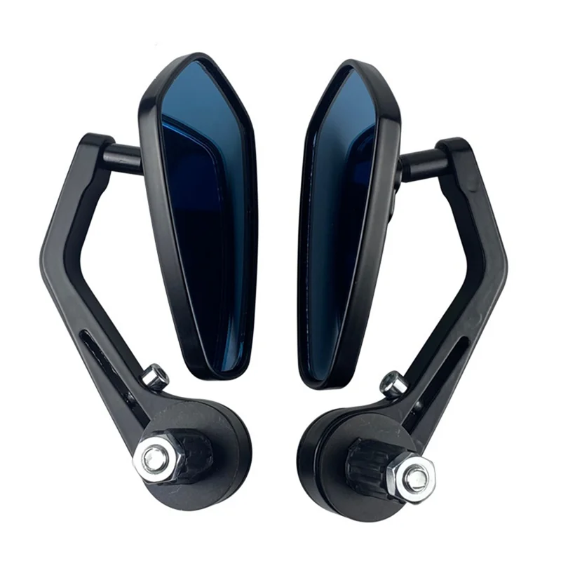 

Universall Motorcycle Handle Bar End Mirror 7/8Inch 22 Mm Side Rearview Mirrors Custom Smoke Blue Lens For Ducati BMW Honda Suzu