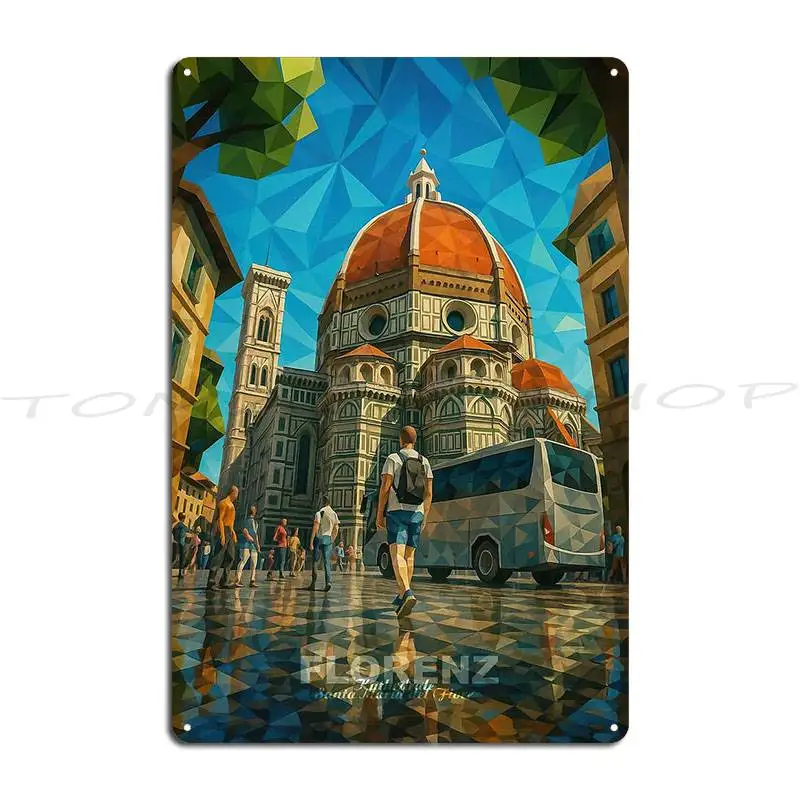 Florence Santa Maria Del Fiore The Crown Of The Renaissance Metal Sign Cinema Wall Plaque Personalized Tin Sign Poster