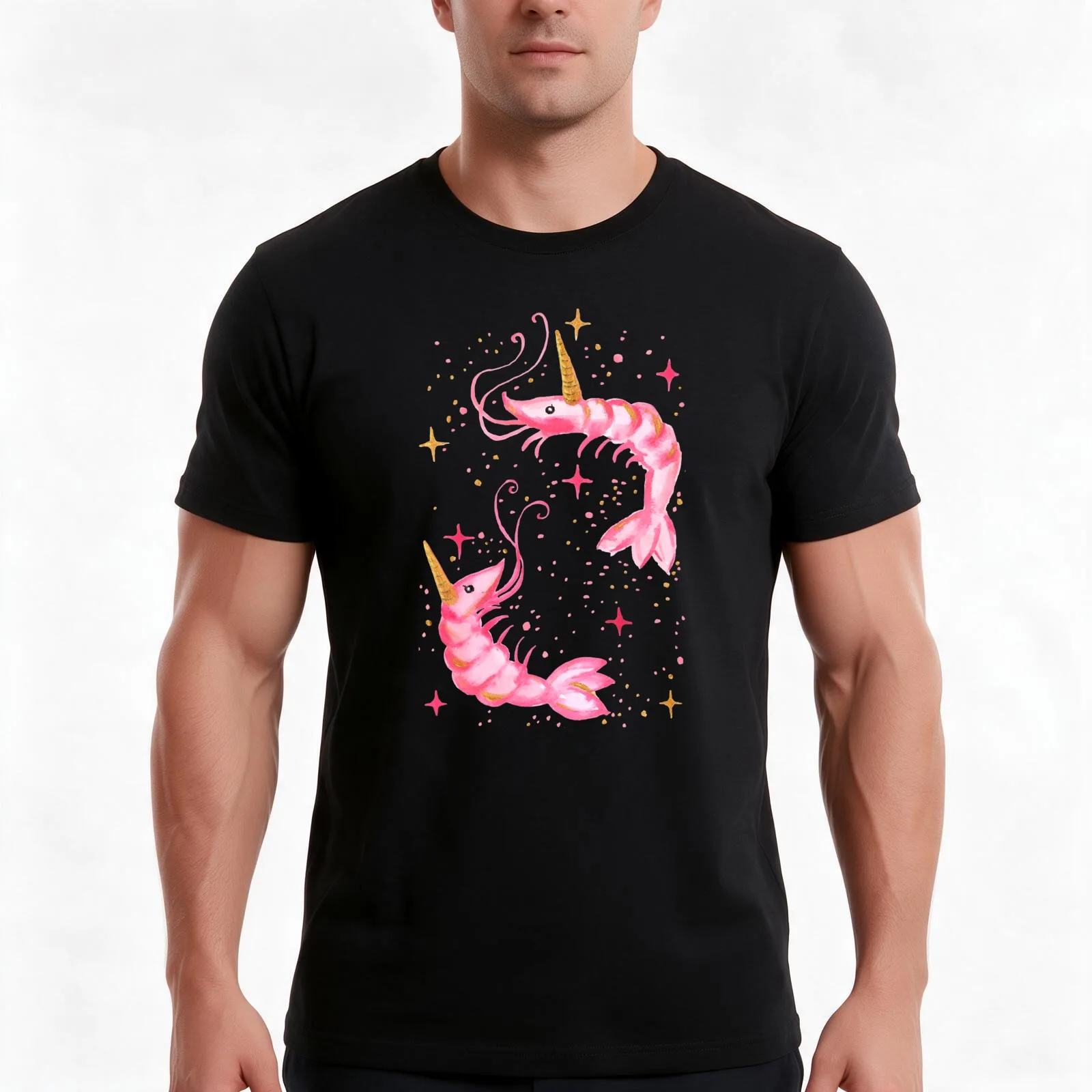 Uni-Prawn Yellow T-Shirt, Summer Casual Cotton Tee, Oversized Streetwear Tops, Vintage Graphic Print, Loose Fit Short Sleeve