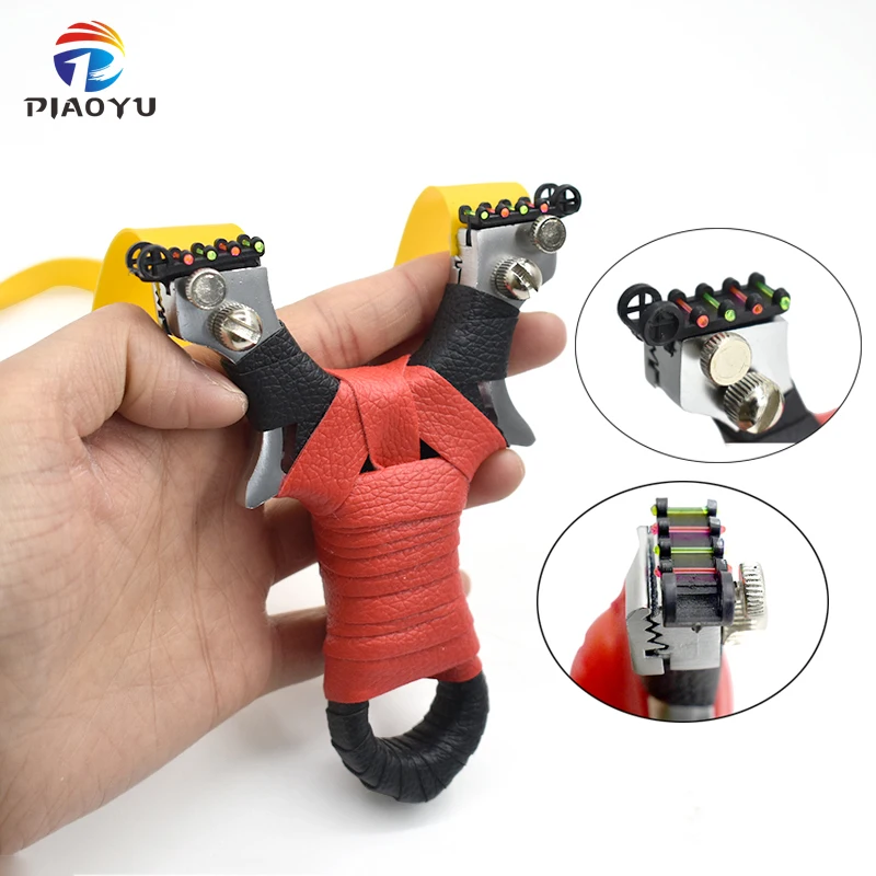 

Outdoor Shooting Game Catapult Alloy High Power Slingshot Suitable for Outdoor Sports Entertainment with Flat Rubber Bands