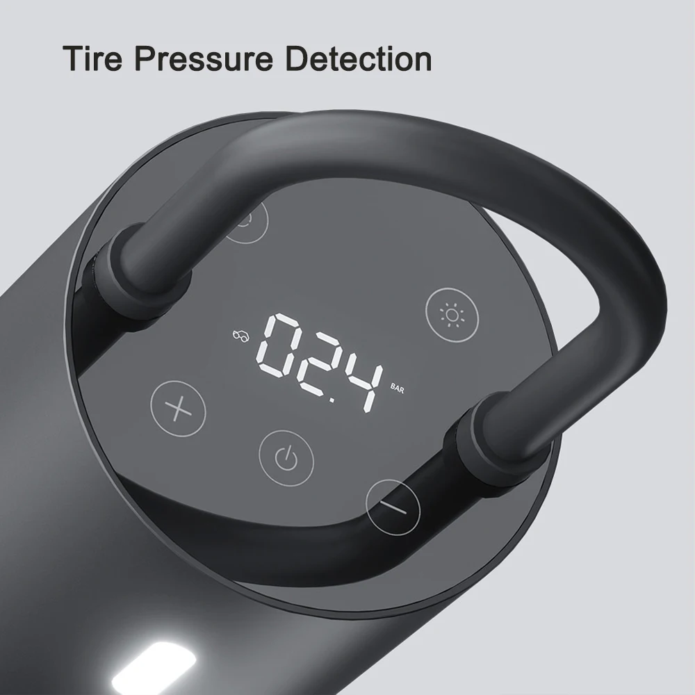 Imagem -03 - Mojietu Bomba de ar Elétrica Relâmpago Inflator de Pneus Inteligente Compressor de ar Digital para Bicicleta Carro Automotivo 480g Portátil Recarregável