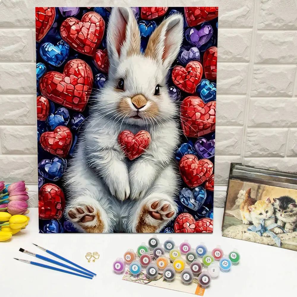 Ölgemälde nach Zahlen, Berglandschaft, DIY, digitale Malerei, Haus, Baum, Landschaft, Bild, Kunsthandwerk auf Leinwand, handgemaltes Geschenk