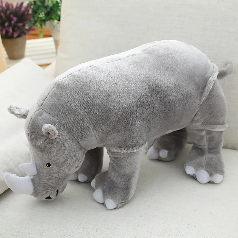 Gesimuleerde Dierenpop Neushoorn Knuffel Schattige Pop Kinderdag Verjaardagscadeau Dier Kruising Knuffels Kawaii Pluche