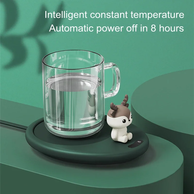 Retro Coffee Mug Warmer with 3 Temperature Settings for Office Home - Auto-Off Cup Warmer Plate for Cocoa Tea Water Milk - Gift
