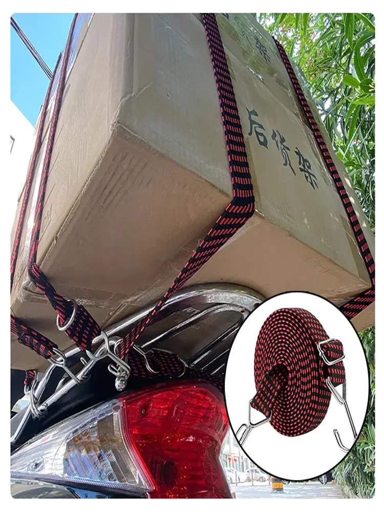 AliExpress Motorcycle Bicycle Elastics Rubber Luggage Rope Cord Hooks Bikes Rope Tie Luggage Roof Rack Strap Fixed Band Moto Accessories