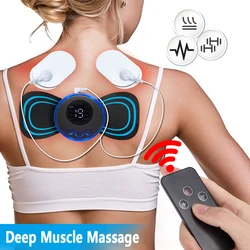 Masajeador de cuello EMS Estimulador muscular parche de masaje Cervical eléctrico almohadillas de masaje de pulso de baja frecuencia herramienta de relajación para aliviar el dolor