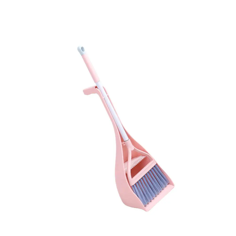 1Set Mini Cleaning Kit for Kids Broom and Dustpan Set Toddler Friendly Soft Bristles No Scratch Floor Safe Educational Activity