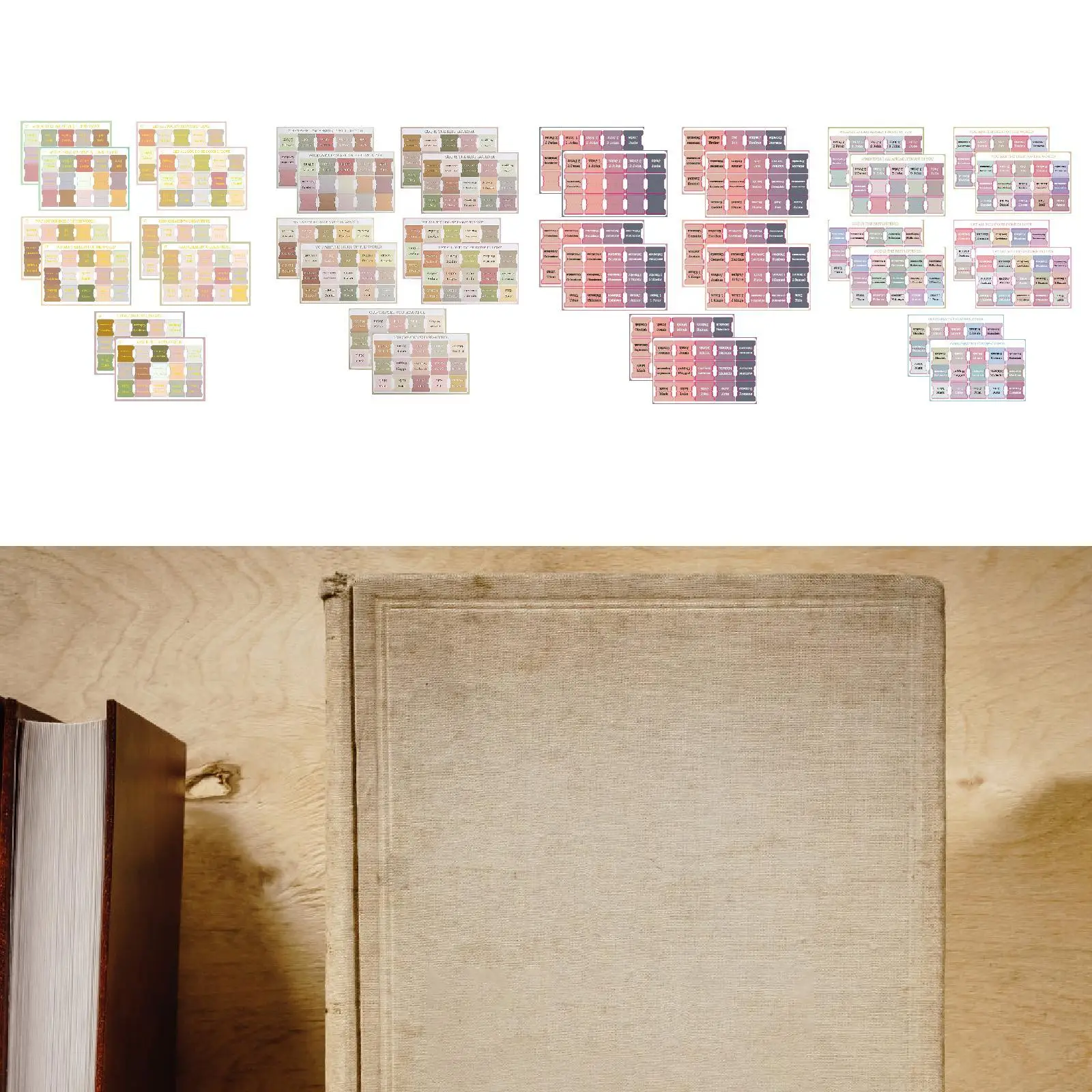 150 Tabs Bible Index Tabs Easy to Apply Decorative Colorful Laminated Large Print Bible Study Tabs Bible Book Tabs for Women Men