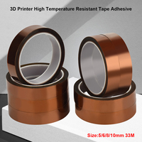 5mm 6mm 8mm 10m 33M 3D Printer High Temperature Resistant Heat BGA Kapton Polyimide Insulating Thermal Insulation Adhesive Tape