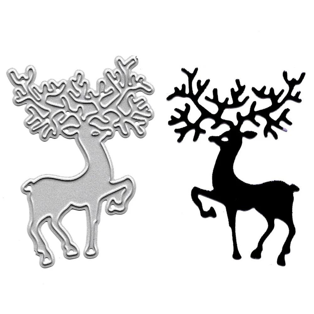 قوالب قطع معدنية من الأيائل لصنع البطاقات، قالب ألبوم الصور، استنسل DIY حرفي مصنوع يدويًا على شكل حيوان