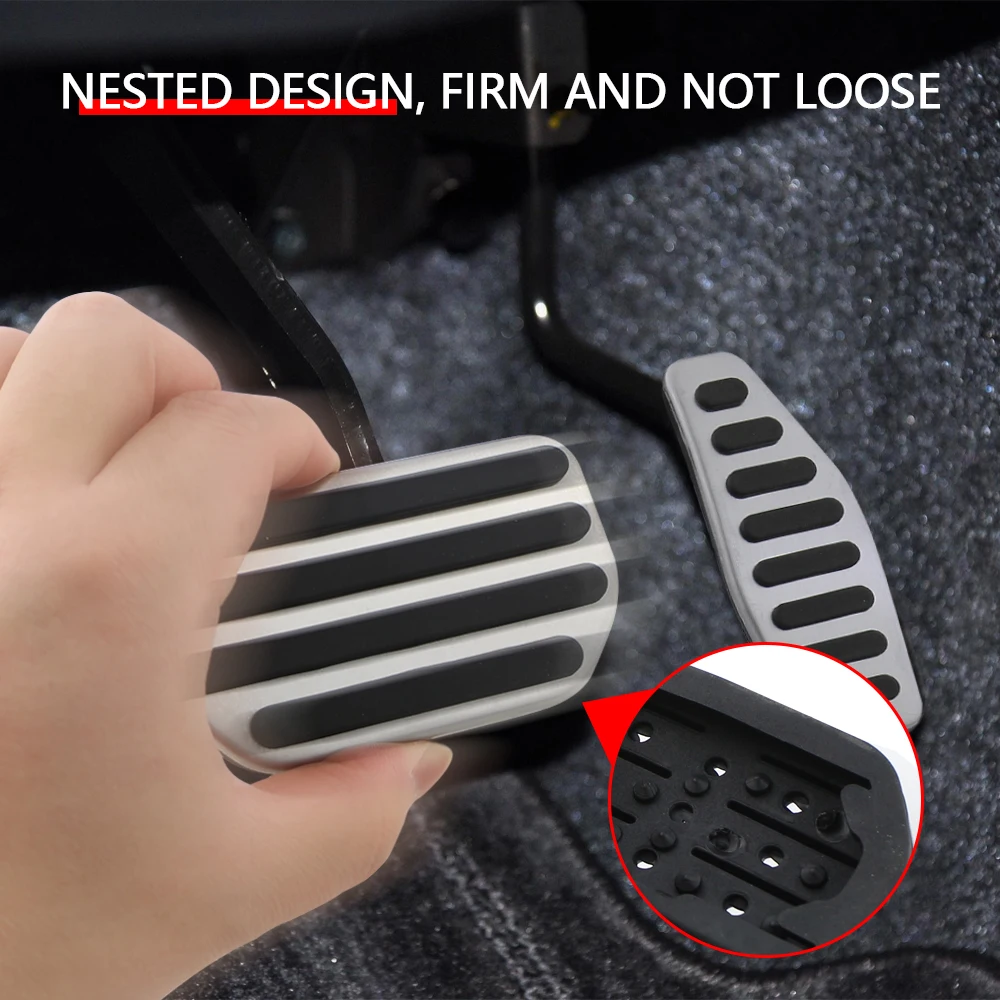 Auto pedal auflagen für suzuki jimny jb74 jb64 2019 2020 2021 2022 bei mt Gas brems pedale decken Teile Edelstahl zubehör ab – Detail 5