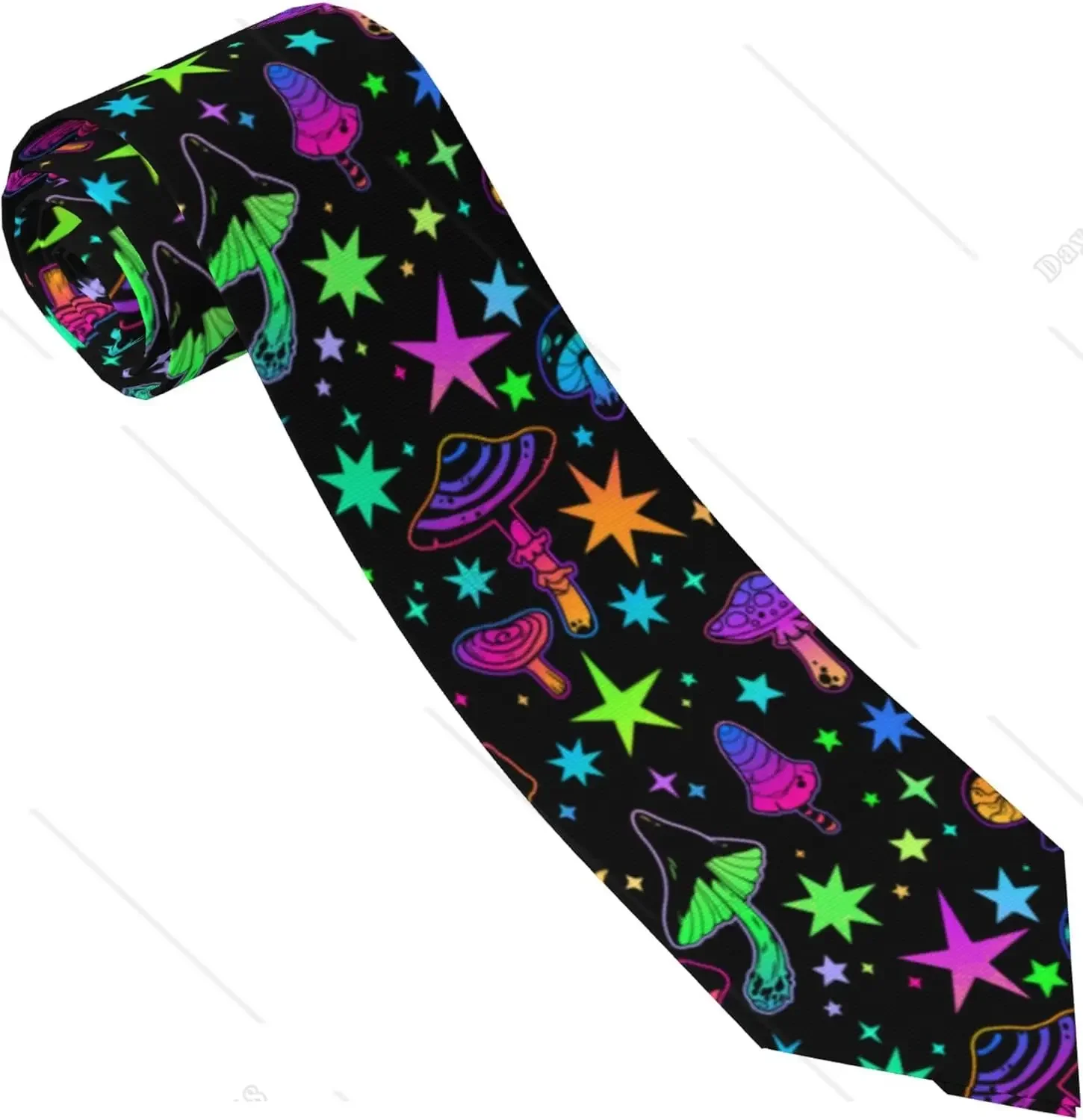 Ties for Men Funny Neckties Polyester Textile Soft Neck Ties for Weddings Party Halloween Xmas Mens Tie Print One Size