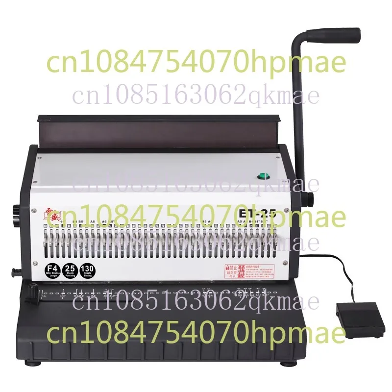 

ET-25 Electric Hoop Bookbinding Machine Double Iron Ring Hoop 40 Holes Puncher Bookbinding Machine