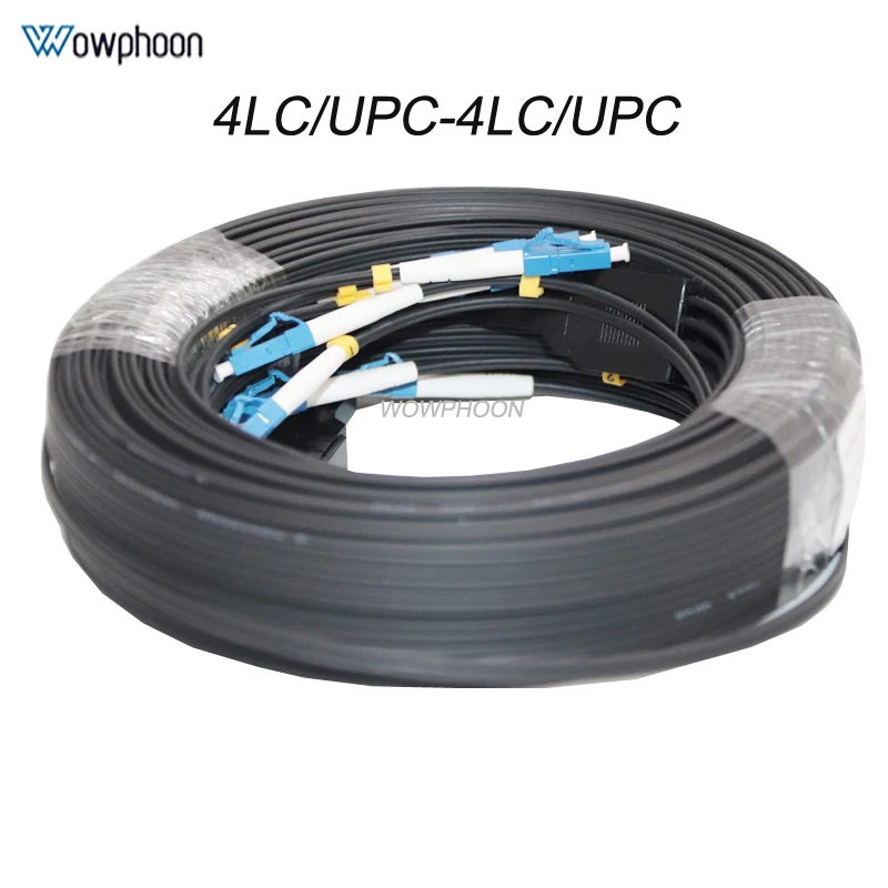 

500M 3 Steel 4 Core SC LC ST FC Connector G657A1 Fiber Optic Patch Cord FTTH Drop Cable