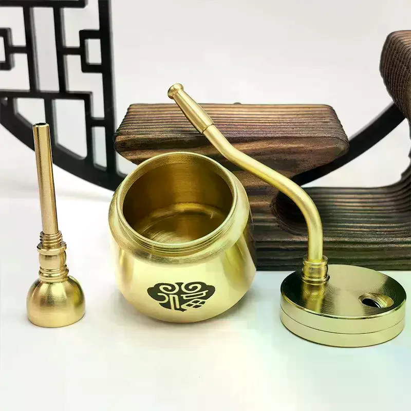 Detachable Brass Filter Pipe Hookah Suitable For Tobacco And Regular/Medium/Slim Cigarettes Smoking Accessories