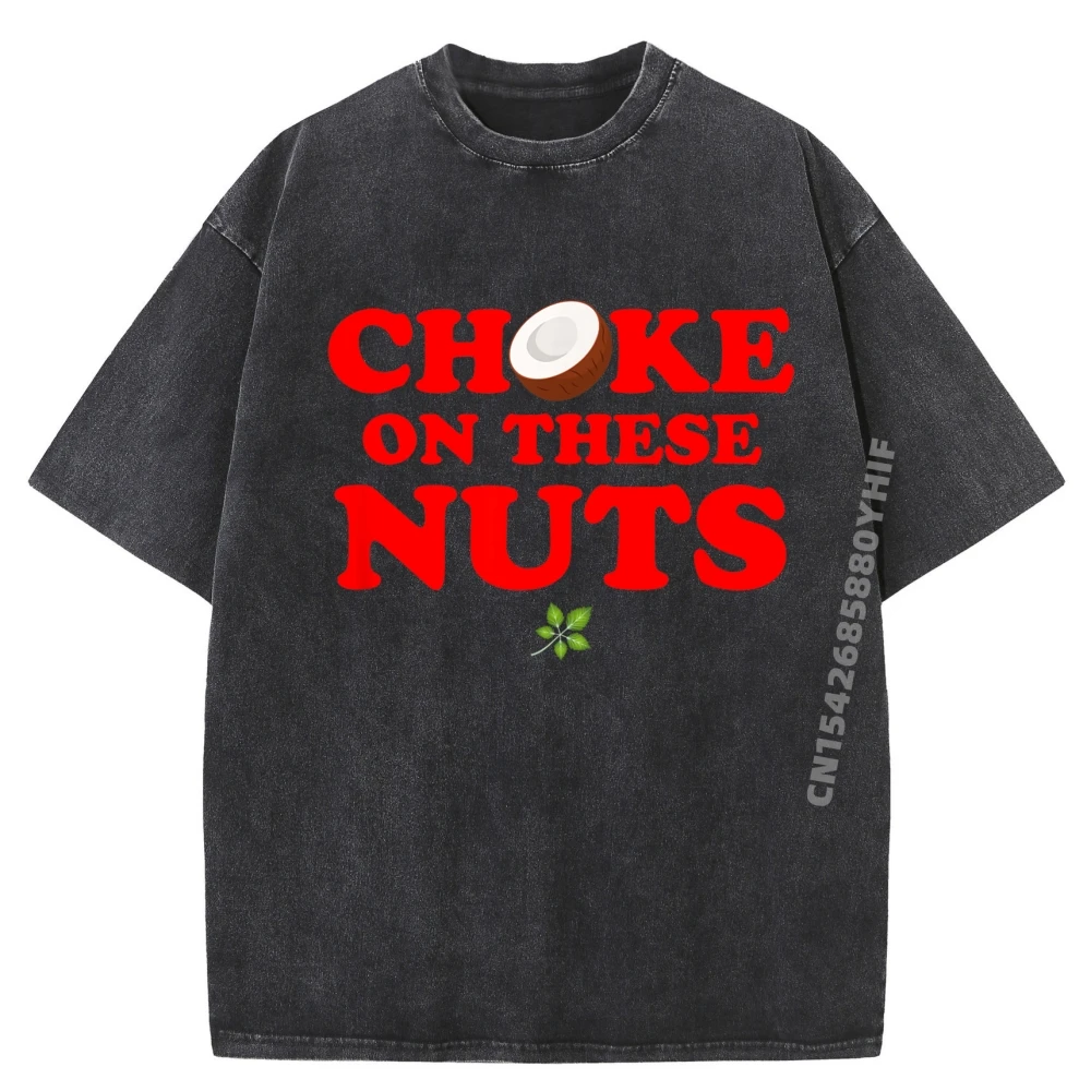 

Nuts Nuts White Graphic Tee Free Shipping Clothes Slogan Washed T Shirt Mens Clothing Print Camisetas De Hombre