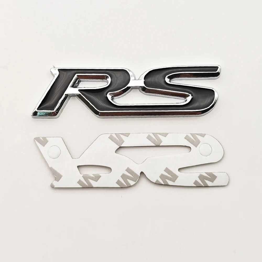 3D Metal Car Sticker RS Logo Badge Rear Trunk Fender Front Grill Emblem For Honda FIT Jazz Civic HRV Jade City CRV Acceessories
