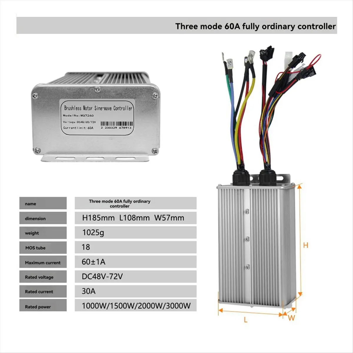 HU√◆ND M5 Electric Bike Color LCD Display Meter 48V-72V/60A 18 Tube Sine Wave Controller E Scooter LCD Panel for Mountain EBike