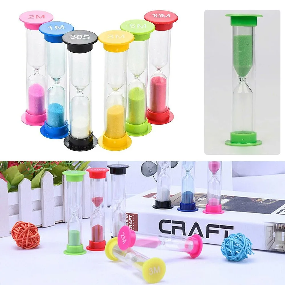 D9 Practical Multiple Durations Sand Timer 1/2/3/5/10 Minutes Multicolor Sand Clock 30 Second Plastic Plastic Hourglass Gift