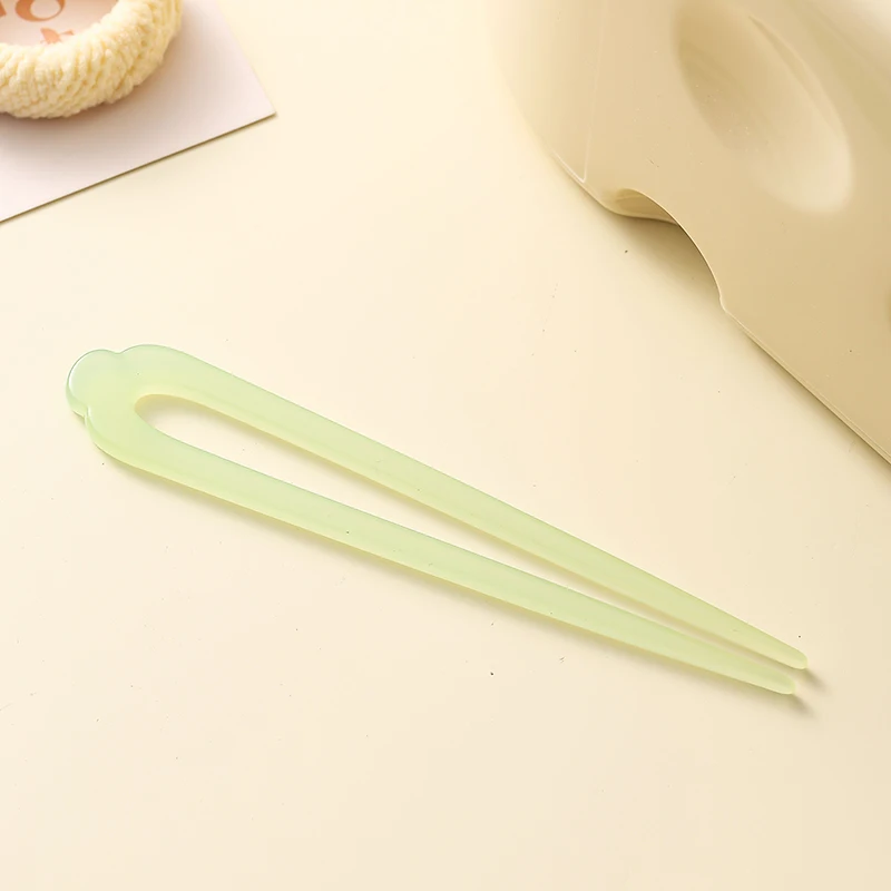 Essigsäure U Form Haar Sticks Haarnadel Brötchen Solide Haar Essstäbchen Chinesischen Stil Haar Gabel Geometrische Kopfbedeckung Haar Zubehör – Detail 7