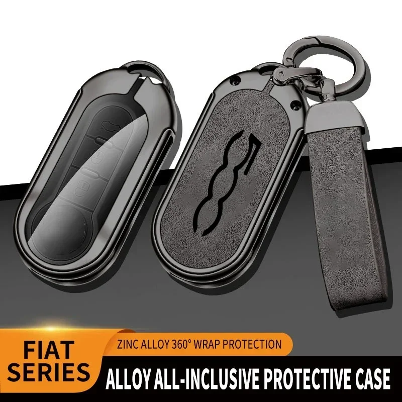 

For FIAT 500 500C 500L 500X Zinc alloy car key protection box Remote control device protective cover Auto Accessories