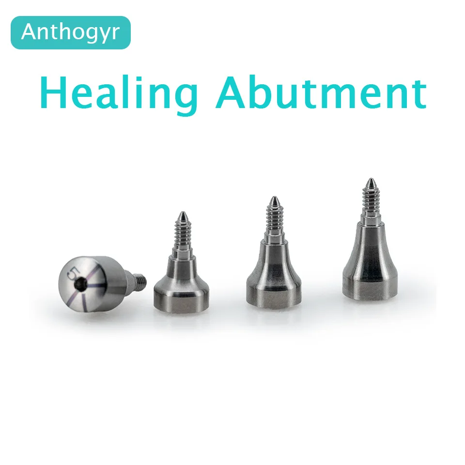 10Pcs Dental Implant Healing Abutments Gingival Shapers For Anthogyr High Bright Gloss Titanium Alloy Restorative Material Tool