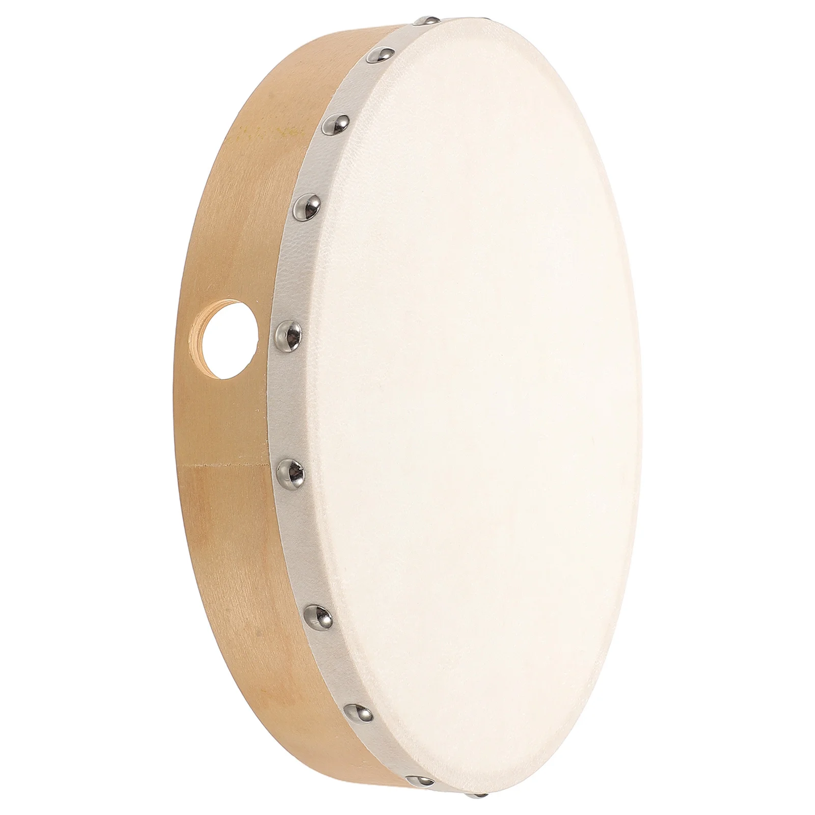 

Hand Drum Kids Sheepskin Bubble Nail Design Music Education Percussion Instrument Wooden Frame Traditional Folk Performance