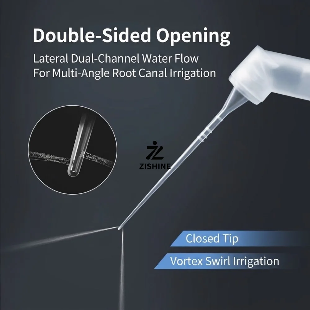 Dental Root Canal Irrigation Needle Tips Luer Lock Double Side Ports Flexible PP Endodontic Irrigation Tips 20Pcs/30Pcs