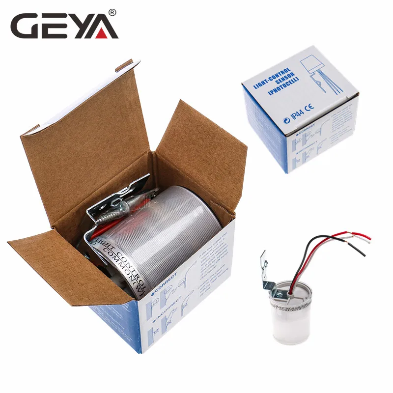 GEYA Photo Sensor Light Sensor Operated Auto Photocell Street Photoelectric Light Control Switch Max 30A