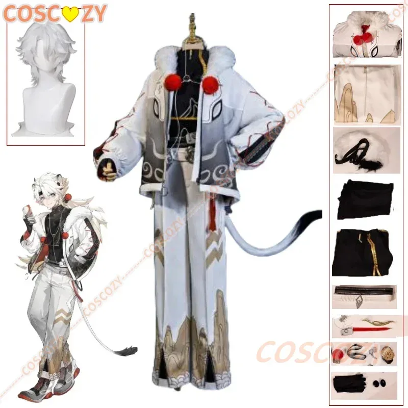 

Game Wuthering Waves Lingyang Cosplay Wig costume Tail Ear Earrings Gloves Coat Vest Pants Event Convention Cosplay costumes
