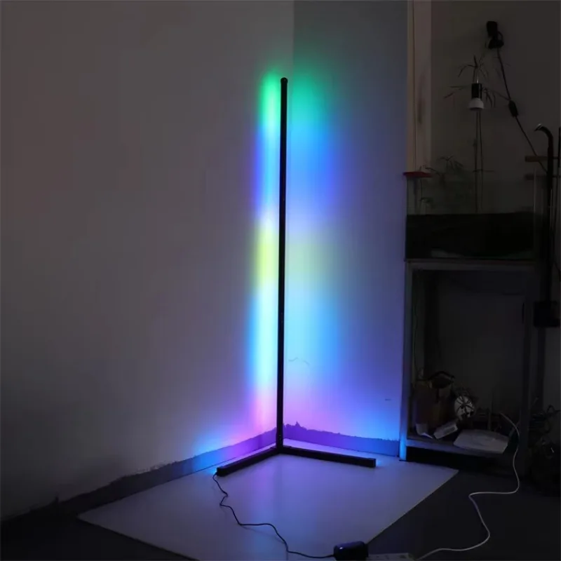 Smart application Bluetooth RGB color-changing monochrome/gradual change atmosphere LED smart corner floor light 156x43.5 cm