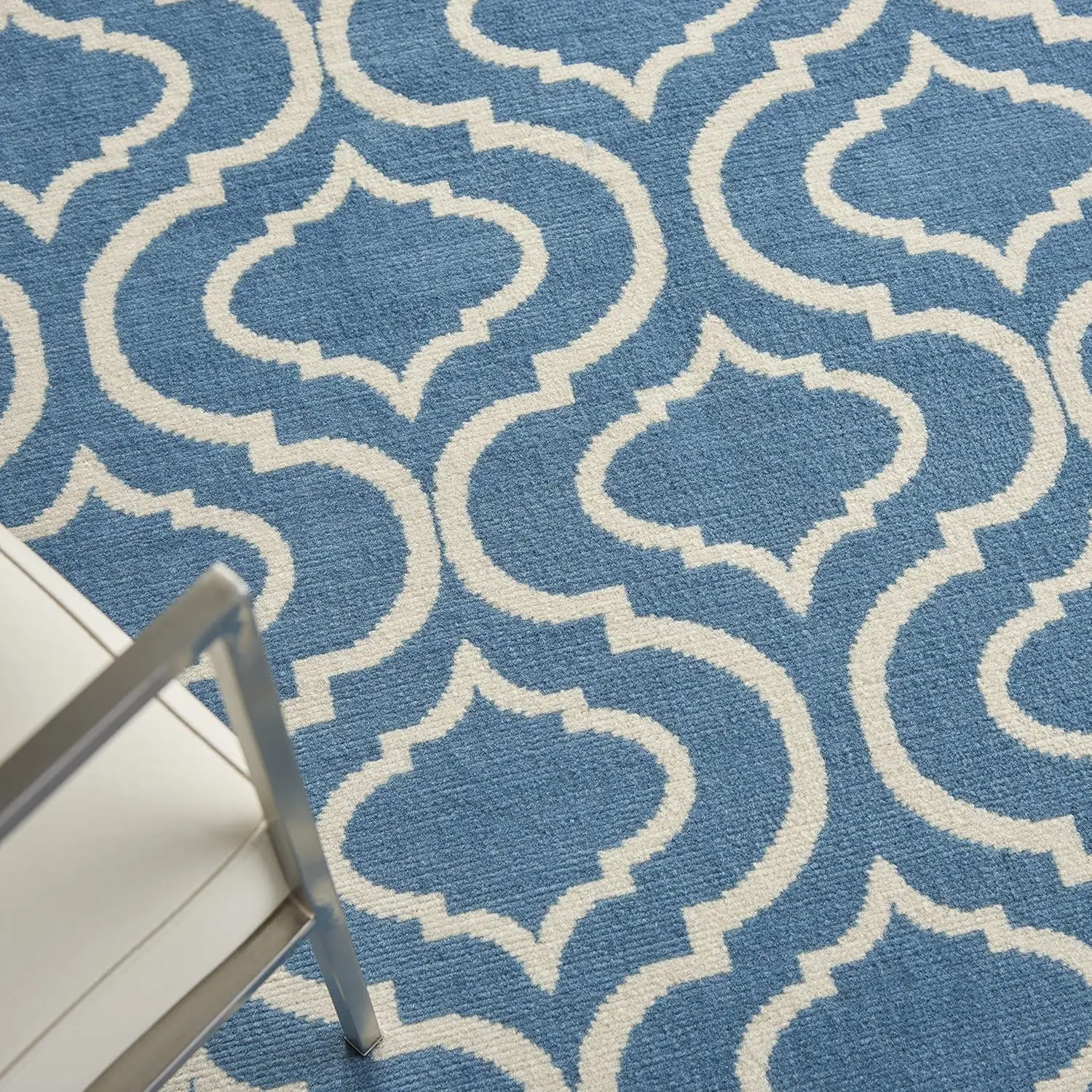 

Jubilant Trellis Blue 6' X 9' Area — коврик, легко чистится, не линяет, спальня, гостиная, столовая, кухня (6X9)