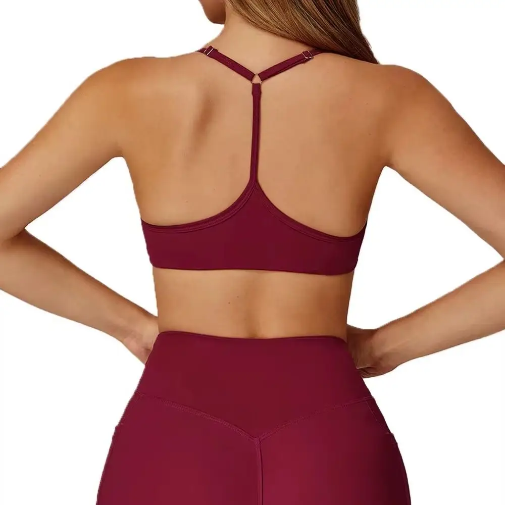 

Женский сексуальный спортивный бюстгальтер с Y-образной спинкой, укороченный топ для фитнеса, бюстгальтеры для йоги, женские мягкие бюстгальтеры с красивой спинкой, нижнее белье для спортзала, противоударный спортивный топ