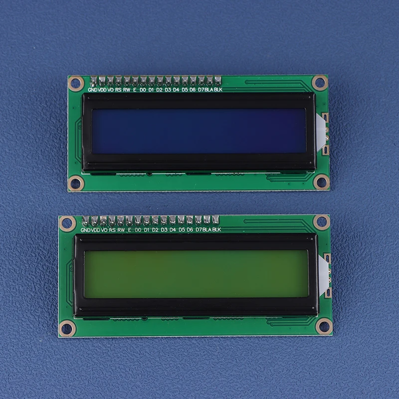 Arduino用LCDディスプレイインターフェイスモジュール,青,黄色,緑の画面,16x2文字,pcf8574t,pcf8574,iic,i2c,5v