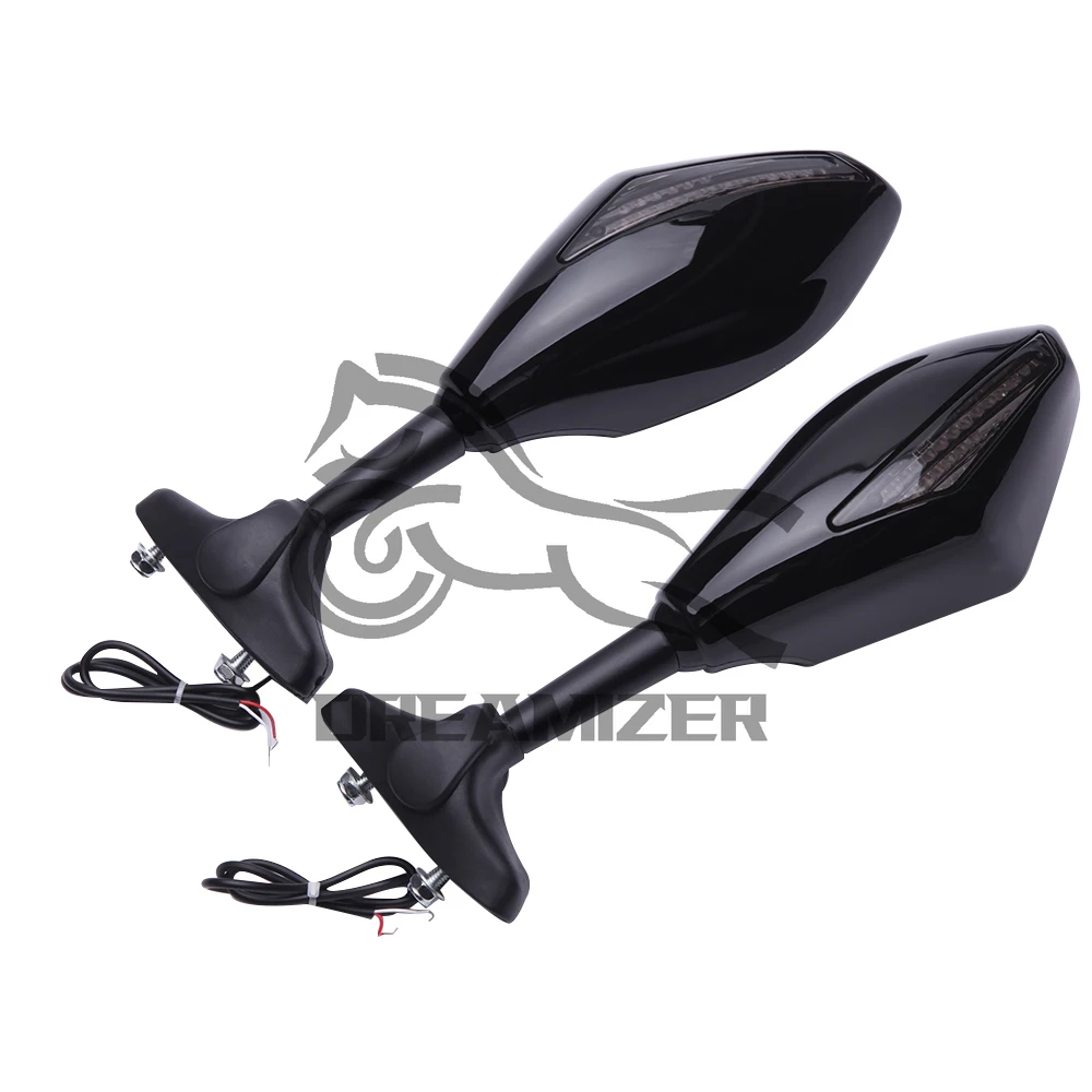 Motorcycle Rearview Integrated Turn Signal Side Mirrors For Honda CBR1000RR CBR250R CBR300R CBR600RR For Suzuki GSXR600 GSXR750